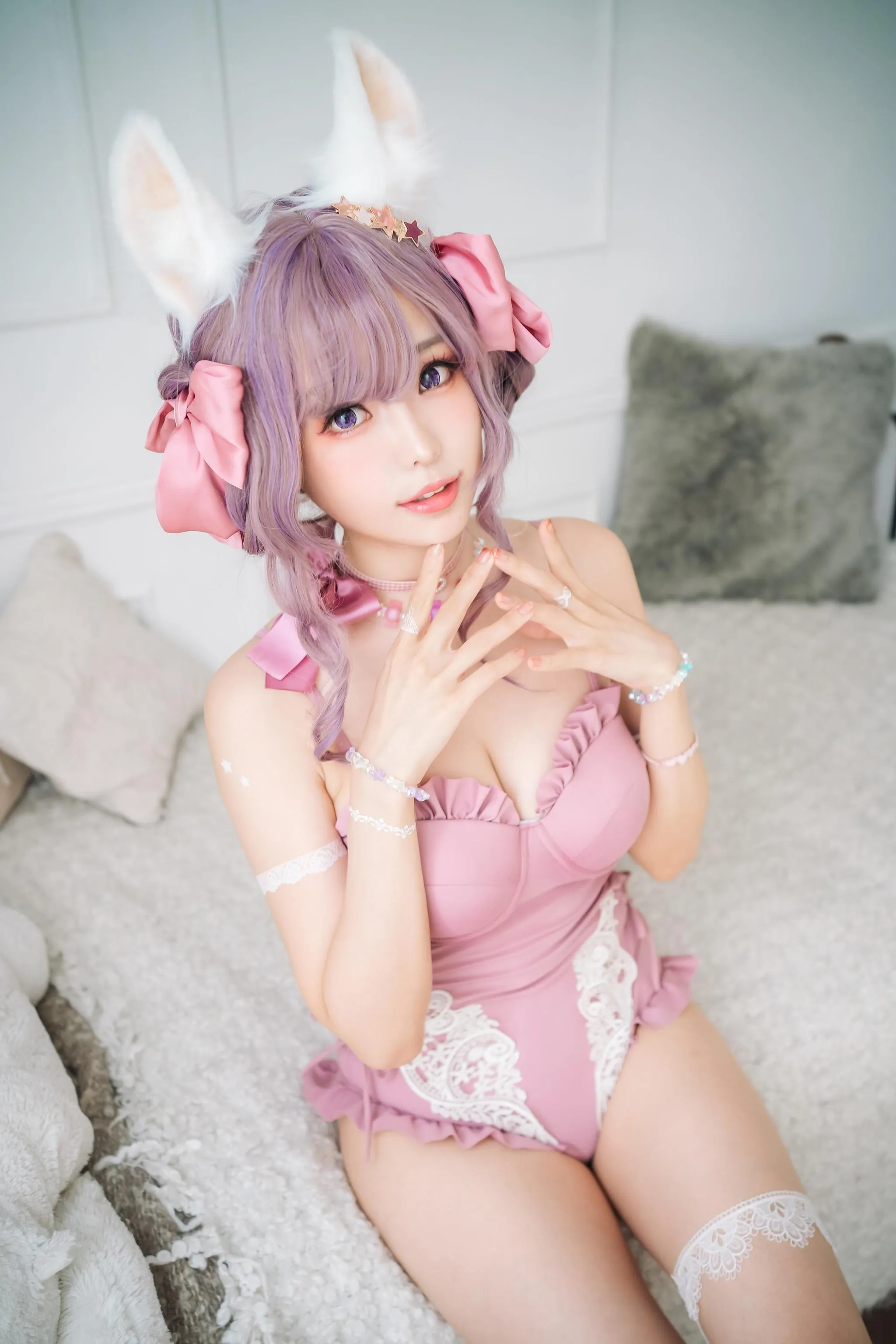 ElyEE子 – NO.82 Fluffy Summer – Original Swimsuit-粉色 [54P]插图6